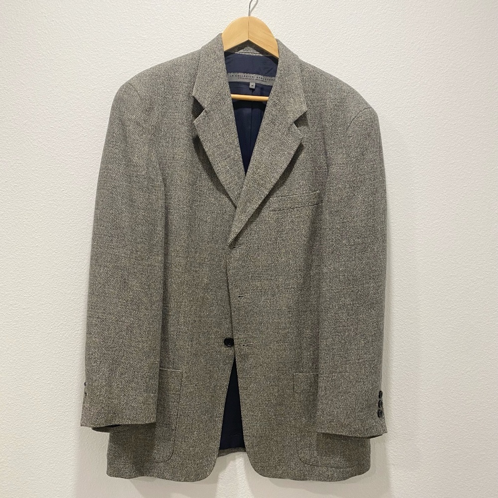 Le Collezioni Structure Italian Linen Blend Suit Blazer - Medium
